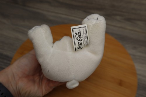 Coca Cola 6” Plush White Girl Polar Bear Bottle Collectible Beanie Babies - Picture 8 of 15