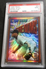 1996 DEREK JETER FINEST PHENOMS REFRACTOR ROOKIE #92 PSA 9 HOF POP 47