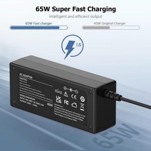 65W Laptop Charger for Dell Inspiron 17 15 14 13 11 Latitude 3510 3410 3520 3420 - Picture 5 of 6