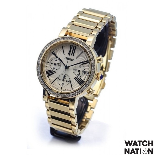 seiko chronograph gold