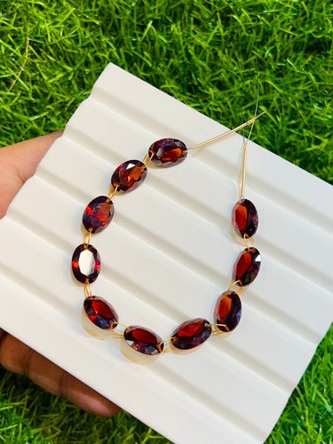 Garnet Faceted Pear Topdrill Beads – 7-6mm, Red Gemstone Strand For Jewelry Making