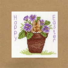 Bothy Threads Greeting Card Cross Stitch Kit "Easter Bunny", 10x10cm, XGC19, Counted Pattern
