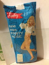 wow Vintage Simley one size white pantyhose w model
