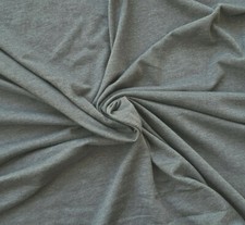 Heather Gray Cotton Blend Fabric Jersey Knit by Yard 70"W 6/21