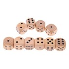 Pack of 10 Six Sided Dice for DND Math Teaching Natural