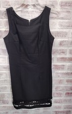 California Concepts Black Sleeveless Pleated Short VTG Dress Size 5