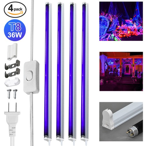 4PCS/LOT UV-Röhre Komplettset T8 120CM 36W Slim Schwarzlichtröhre Blacklight DE - Bild 2 von 17
