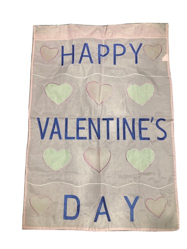 Jetmax Pink Heart Happy Valentine's Day House Flag 27 X 39