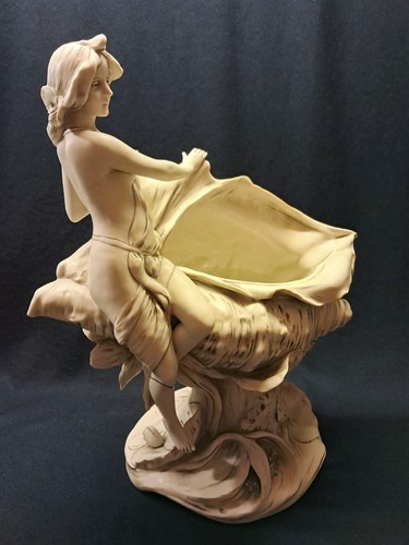 Jugendstil - tolle und grosse Porzellanfigur von 'Royal Dux Bohemia' um 1900 - Bild 5 von 9