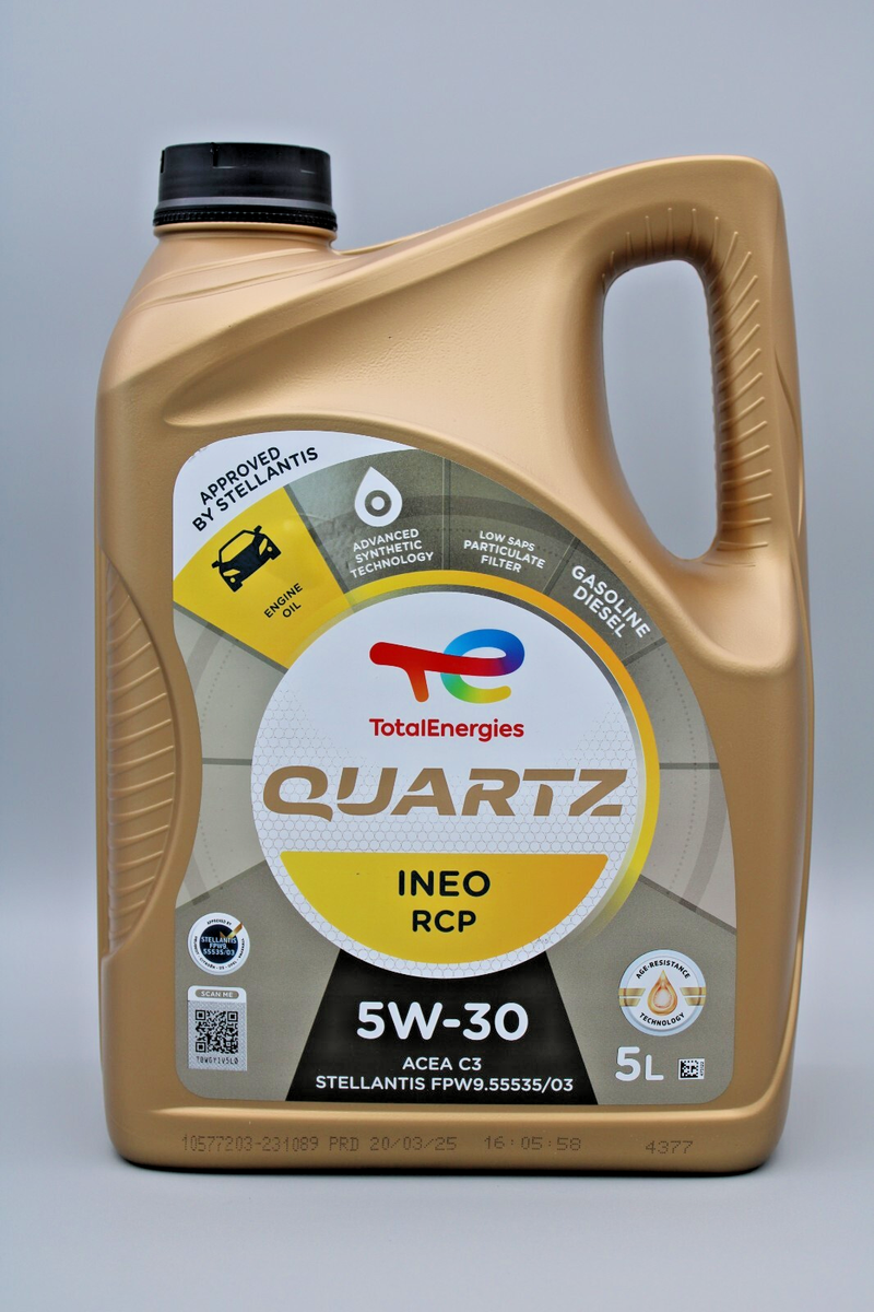 Total Quartz Ineo RCP 5W-30 Motoröl, 3 Liter – Kompatibel Mit Stellantis FPW9.55535/03 & PSA B71 2290
