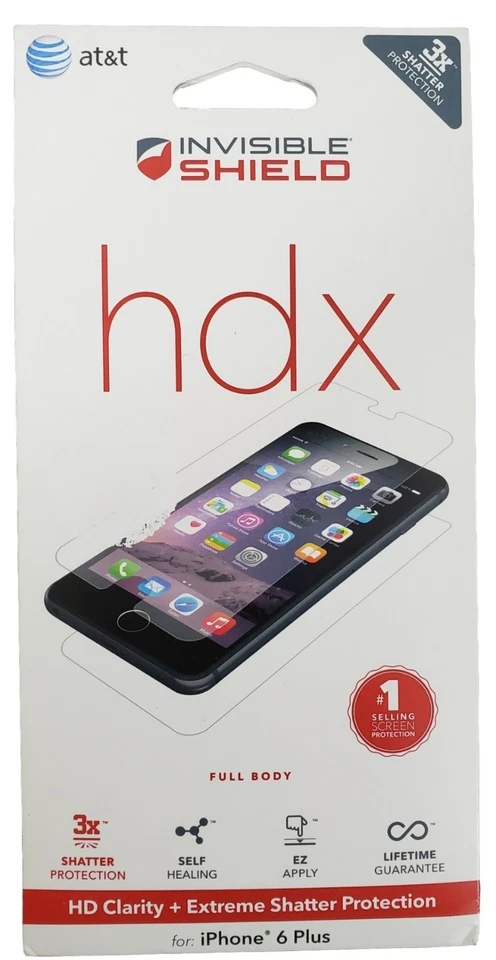 ZAGG HDX Clarity Extreme Screen Protector iPhone 6 PLUS & 6S PLUS Full Body 5.5" - Image 2 of 4