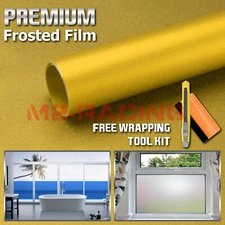 *12"x48" Yellow Frosted Film Glass Home Bathroom Window Security Privacy Sticker