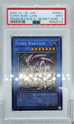 YUGIOH PREMIUM PP02-EN001 SUPER WAR-LION SECRET MISPRINT PSA 9 MINT #68828143 - Picture 9 of 18