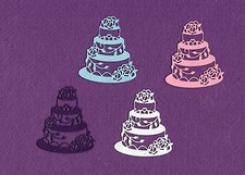 WEDDING CAKE 2 die cuts scrapbook cards