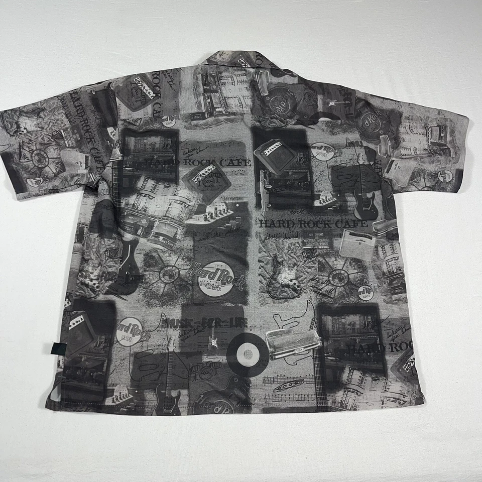 Camisa Hard Rock Café Las Vegas Para Hombre Talla L Botón Delantero Deletrear Foto 2 de 4