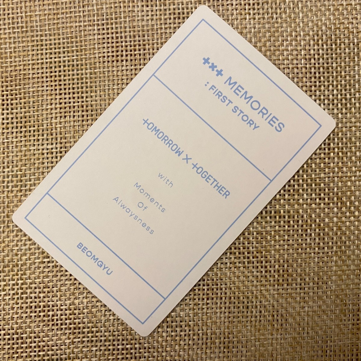 TXT memories first story 2018-2020 ボムギュ TXT BEOMGYU [ Memories First Story ] Official Photocard