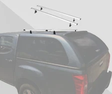 Gray Ladder Roof Rack System For Pickup Truck Cap High Raise Toppers 62" 2PCS