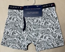 Tonmy Hilfiger 2 Pack Boy  s Boxer Briefs MMM 8-10 Gray  Navy Blazer