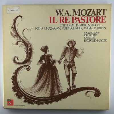 3 Lp Box 1974 W.A. Mozart, Leopold Hager, Edith Mathis   Il Re Pastore