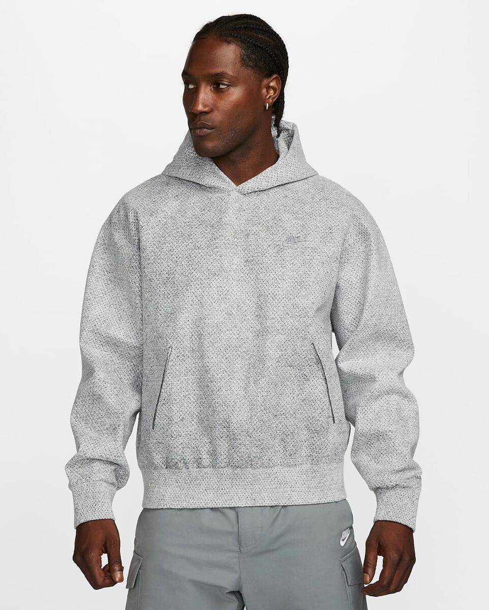 Nike Sportswear Forward Large Tech Woven Hoodie Smoke Grey Nike Sportswear Forward Large Tech Woven Hoodie Smoke Grey
