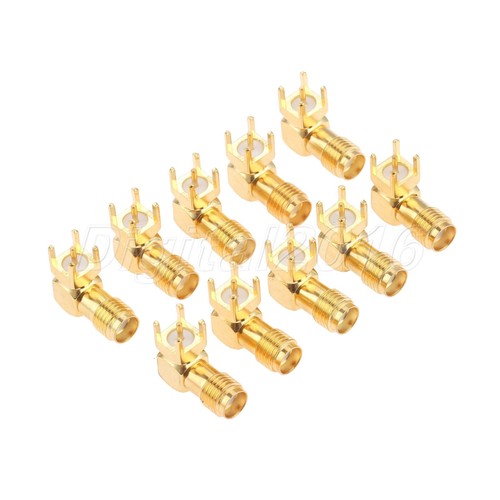 10X SMA RF Jack Right Angle Board Mount Coaxial Adapter Connector Equipment Kit - Picture 2 of 10