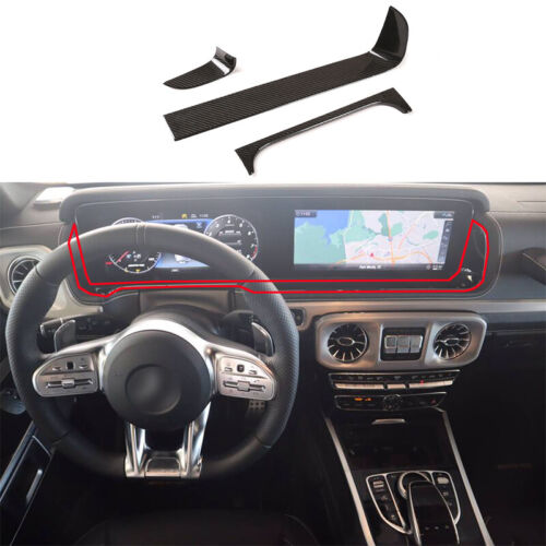 Real Carbon Fiber Central Navigation Cover For Mercedes-Benz G-Class 2019-2021 - Picture 7 of 12