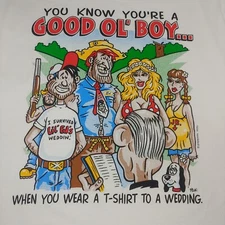 You Know Your a Good Ol Boy Hillbilly Wedding Shirt Large West Virginia Vintage