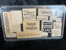 Stampin' Up! “All Year Cheer 2" retired set of 12 Snowman Holidays Celebrate