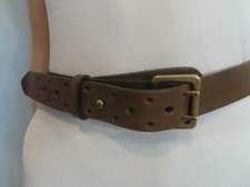 Christian Dior Brown Leather Adjustable Buckle Belt Size 40