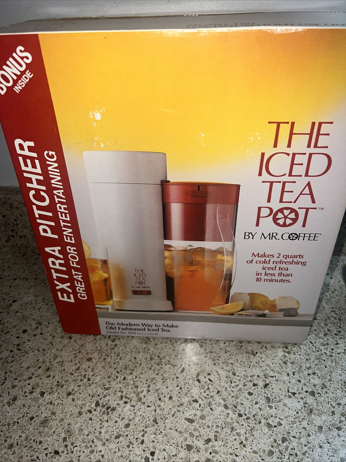 *NIB* The Iced Tea Pot by Mr. Coffee Model TM1 Red Extra Pitcher 2quart