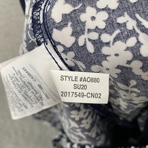 J. Crew Jumpsuit Womens 10 Ditsy Floral Tie Front Wide Leg Babydoll Pockets Blue - Picture 12 of 16