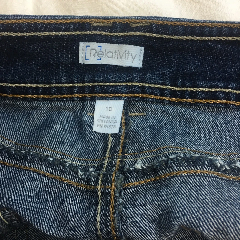 Falda vaquera para mujer Relativity talla 10 azul desgastado P1 Foto 2 de 4
