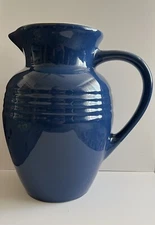 Le Creuset Heritage Blue Stoneware 2 Qt Pitcher  Beverage Water Jug