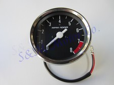 Triumph Black Face Tacho Tachometer Veglia Gauge Instrument 60-7223