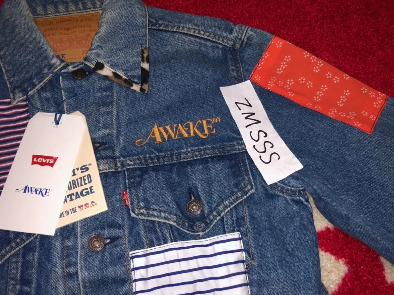 *SALE* AWAKE x LEVI&rsquo;S DENIM TRUCKER JACKET SUPREME BOX LOGO HOODIE FENOM S SMALL
