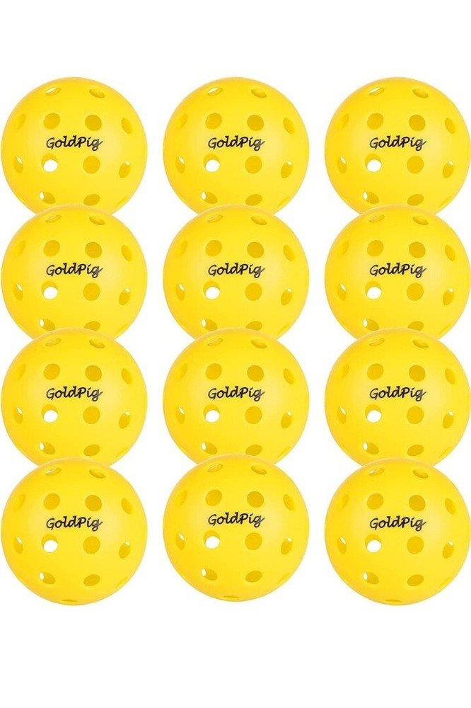 40-Hole Durable Pickleball Balls Set of 12 with Carry Bag - Yellow - Fast Shipping 40-Hole Durable Pickleball Balls Set of 12 with Carry Bag - Yellow - Fast Shipping