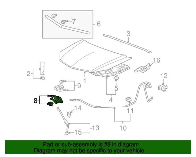 New Hood Latch For 2007-2009 Acura RDX 2.3L 74120-STK-A01 — 第 2/2 张图片