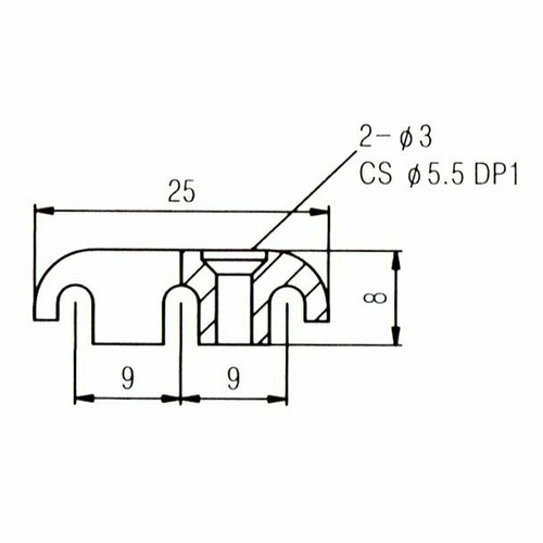 Retenedor de árbol de cuerda de bajo eléctrico KAISH con tornillos de molienda cromo - Imagen 2 de 5