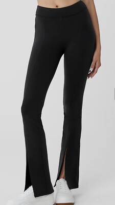 NEW Alo Yoga Airbrush High-waist Flutter Legging Black Split Hem