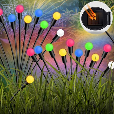 2/4tlg Glühwürmchen Leuchte Solar 10LED Gartenlichter Firefly Solarlampen IP65