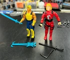 Vintage GI Joe 2 Figure LOT 1992 T'Jbang Complete Street Fighter Ken Masters N/C