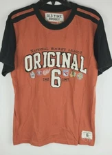 NHL Original Six Orange T-Shirt by Old-Time Hockey Mens Size Medium
