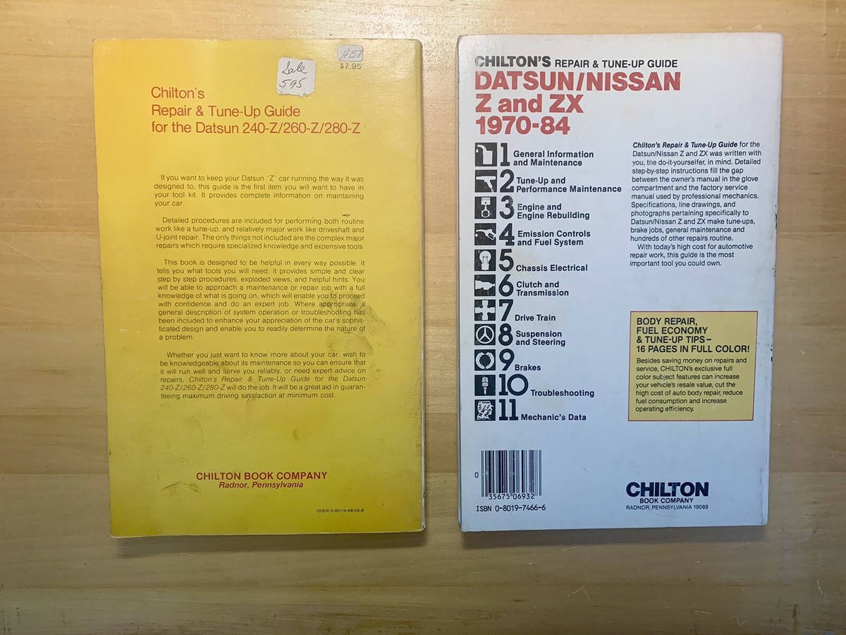 Chilton Repair Manuals Datsun Nissan Z and ZX 1970-84 240Z 260Z