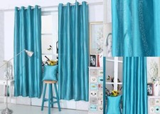 CLEARANCE Glitter Glitz Sparkly Diamante Eyelet Ring Top Voile Curtain Panels