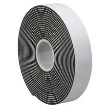 3M 1/5/08 Foam Tape, 125 Mil Thick, Vinyl, Black