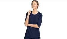 JOCKEY retro 3/4 sleeve stretch women's scrub top 2501-054 NAVY - XL