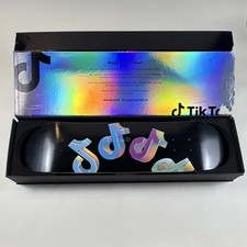 TikTok Happy New Year 2021 Holographic Logo Influencer Skateboard Deck Art Theme