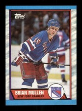  24 Brain Mullen 19 Rangers 1989 Topps Hockey Sports Trading Card 