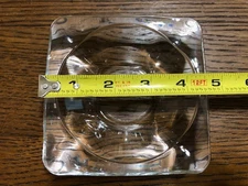 Vintage Clear Glass 4 3/4" Square/Star  Ashtray with Angled Sides~~~NEW