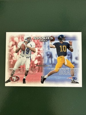 2000 Dominion Fleer Rookie RC Tom Brady Giovanni Carmazzi Rookies
